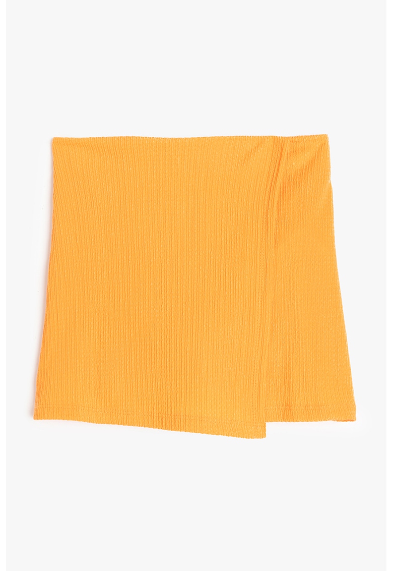 Fusta-pantalon uni striata - Portocaliu deschis