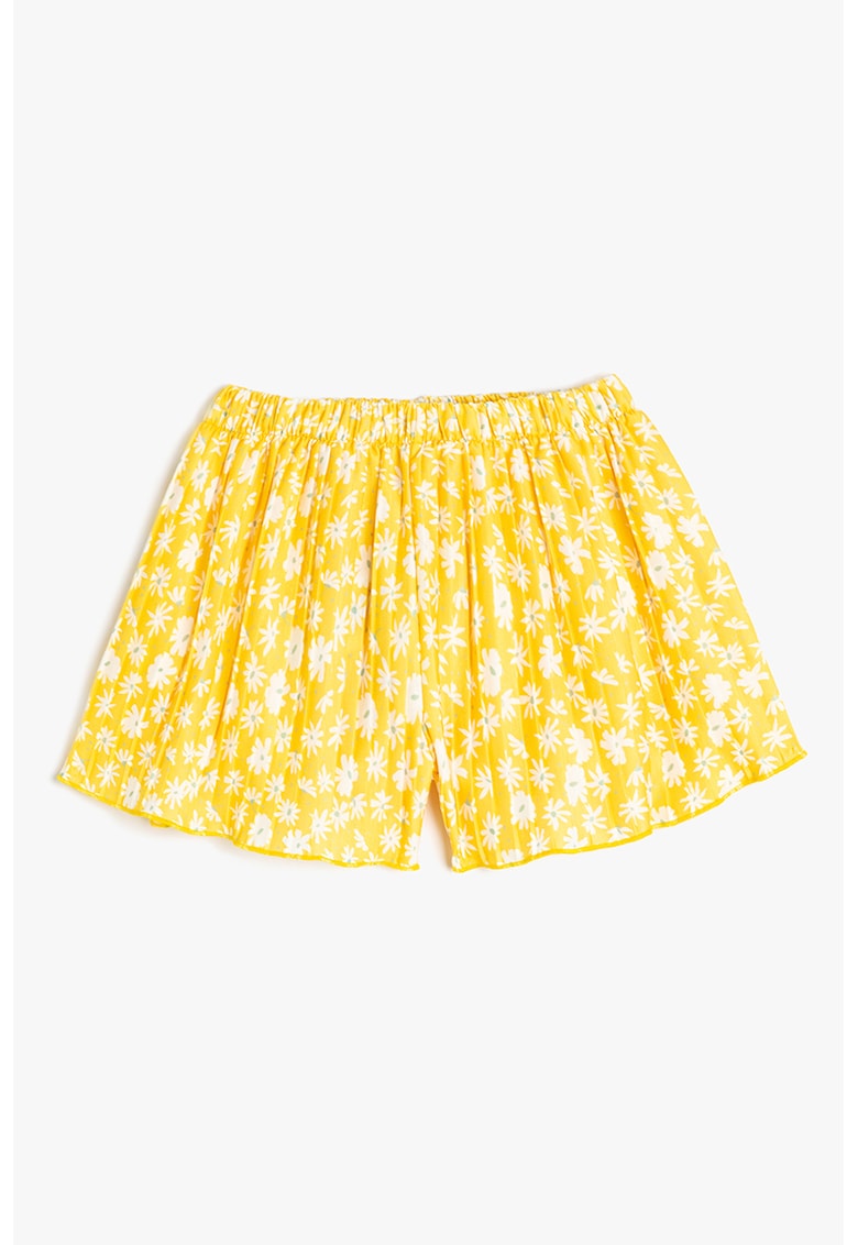 Pantaloni scurti cu imprimeu si talie elastica