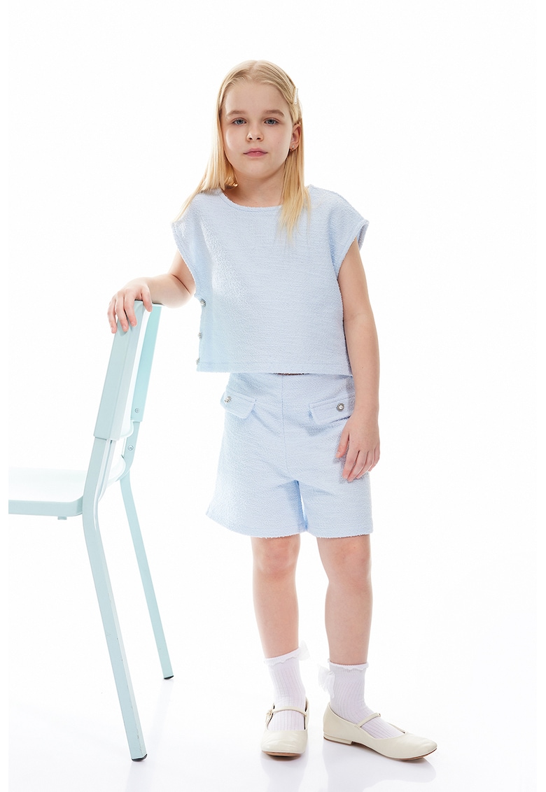 Pantaloni scurti uni din tuid