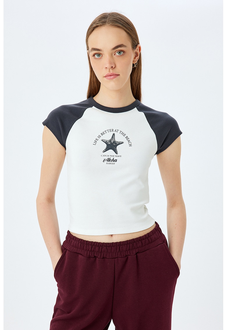 Tricou cu maneci raglan