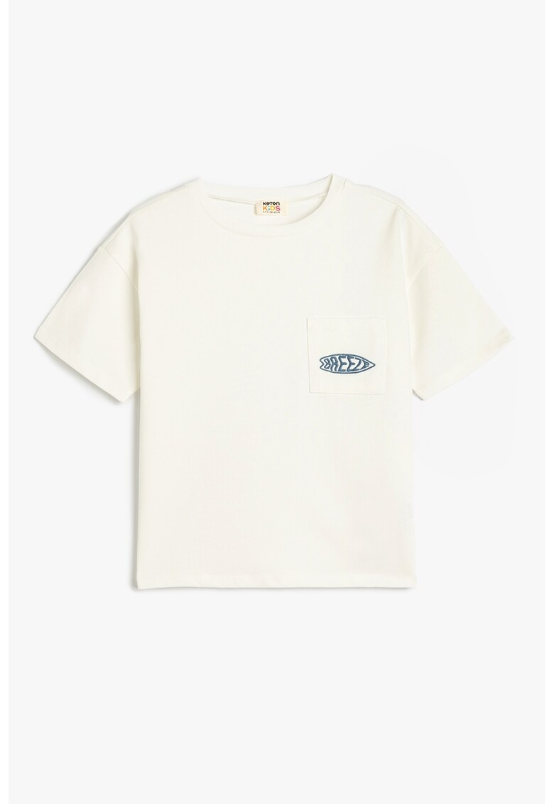 Tricou supradimensionat din bumbac - Alb murdar