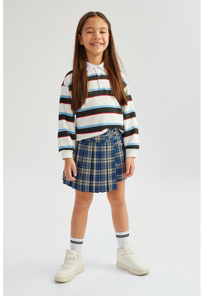 Fusta-pantalon cu model in carouri