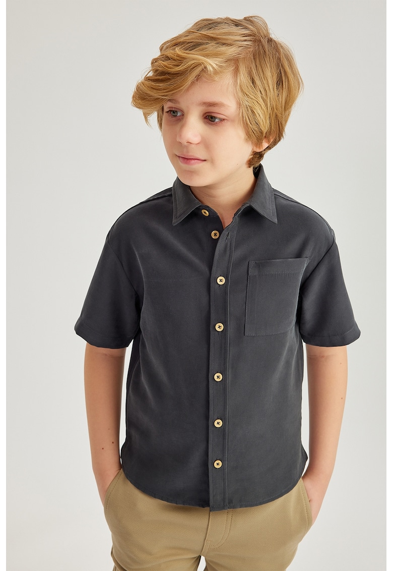 Camasa cu model uni si maneci cazute