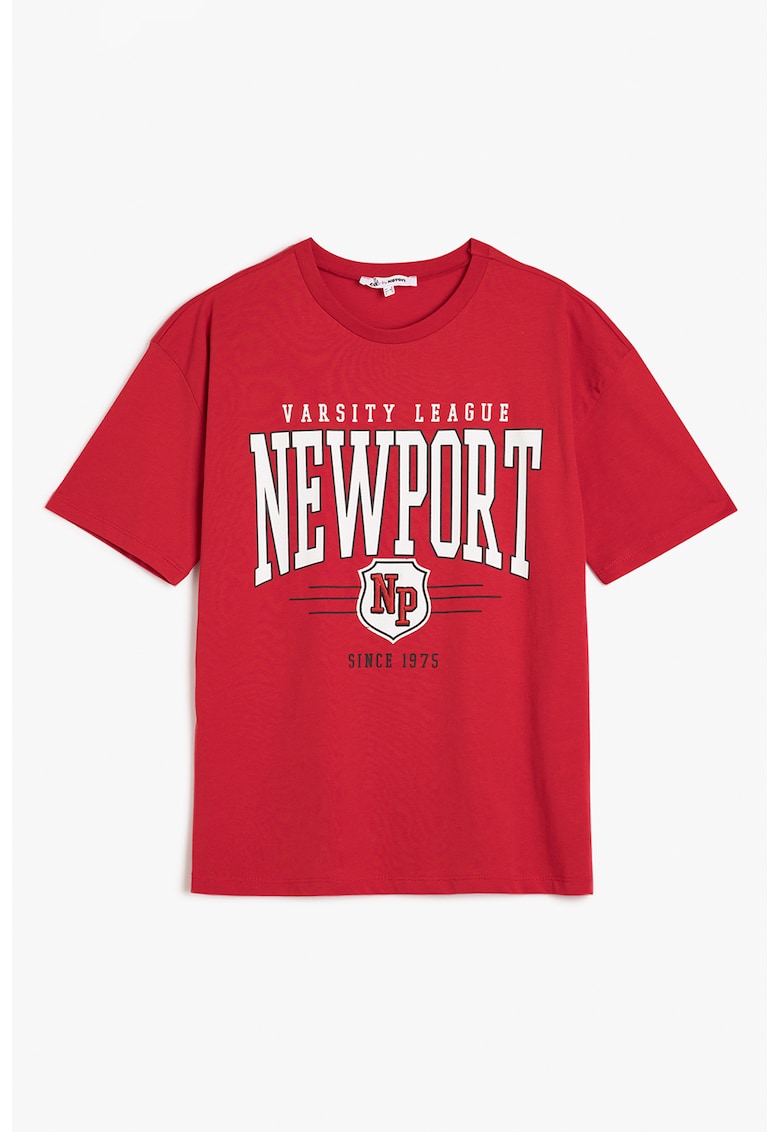 Tricou de bumbac cu model Varsity Tricou de bumbac cu model Varsity