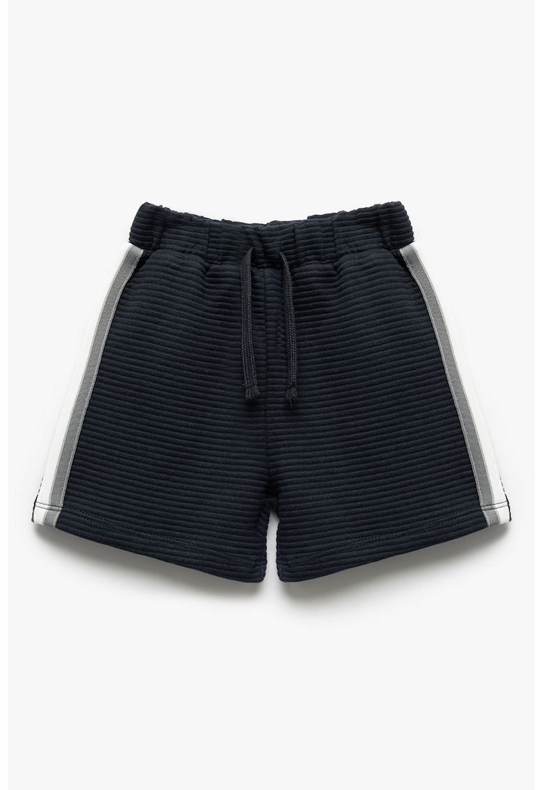Pantaloni scurti cu snur si benzi laterale contrastante