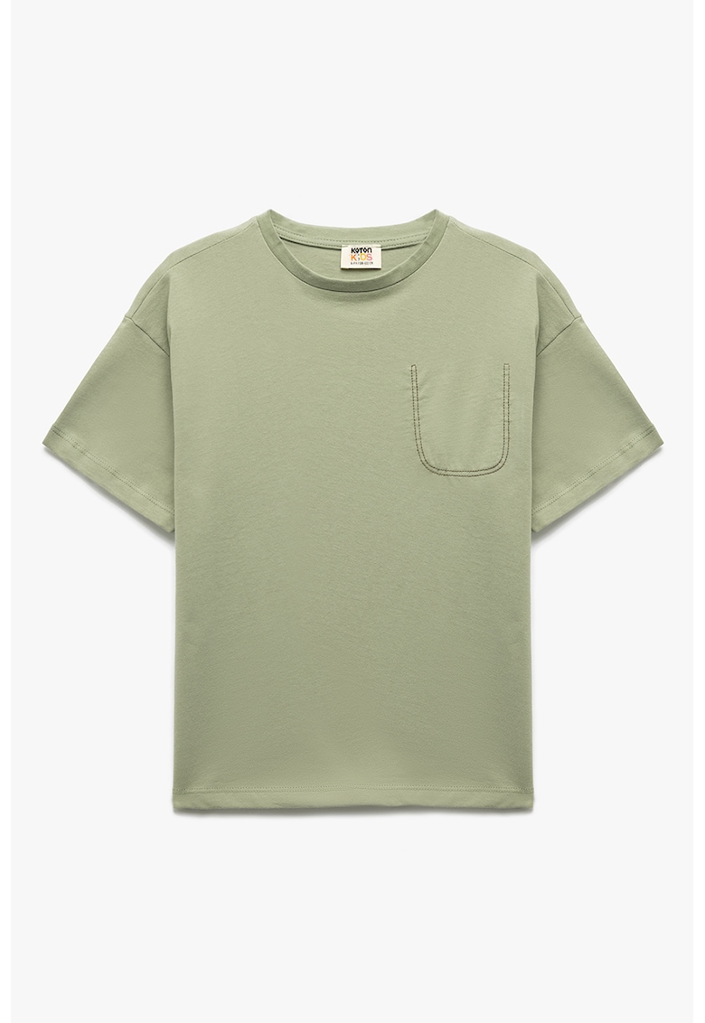 Tricou regular fit de bumbac cu decolteu rotund