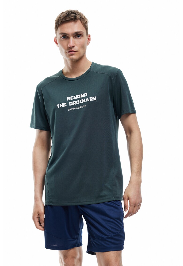 Pantaloni scurti cu talie elastica - Albastru inchis