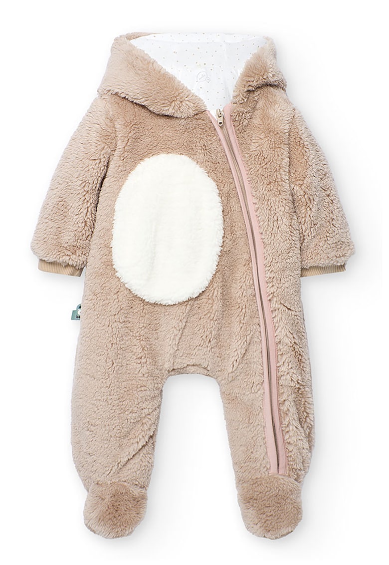 Salopeta pufoasa cu botosei si gluga Salopeta pufoasa cu botosei si gluga