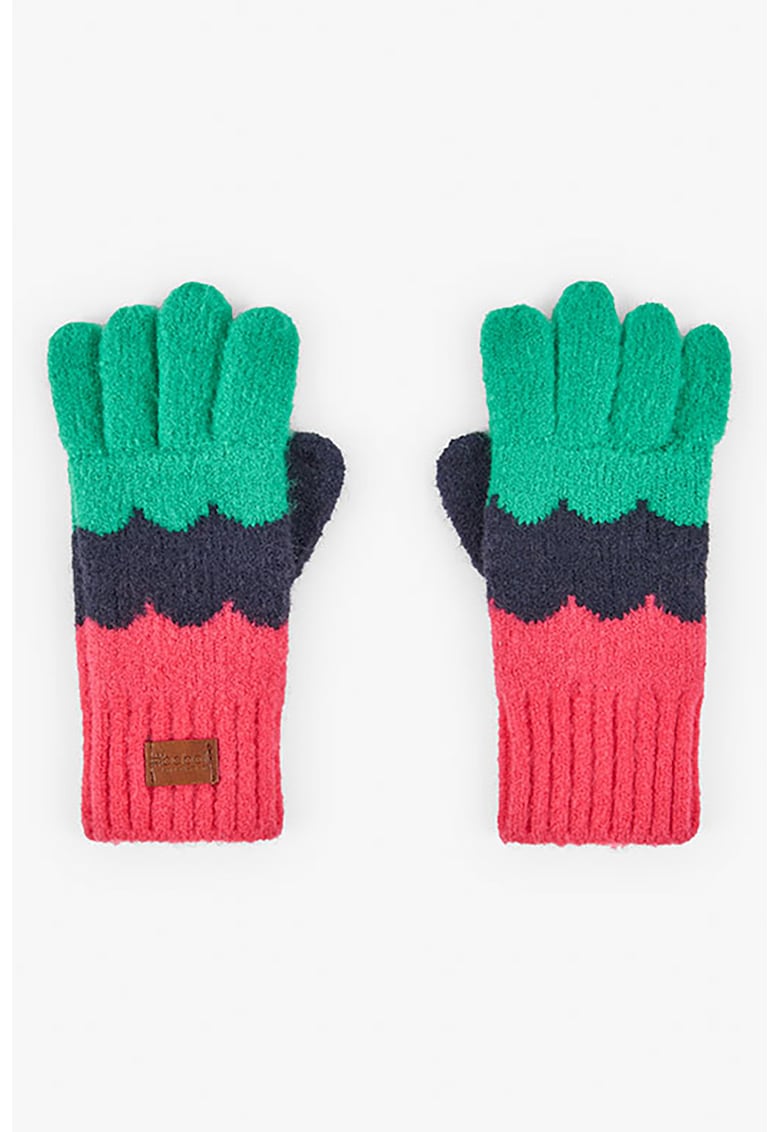 Manusi tricotate cu design colorblock