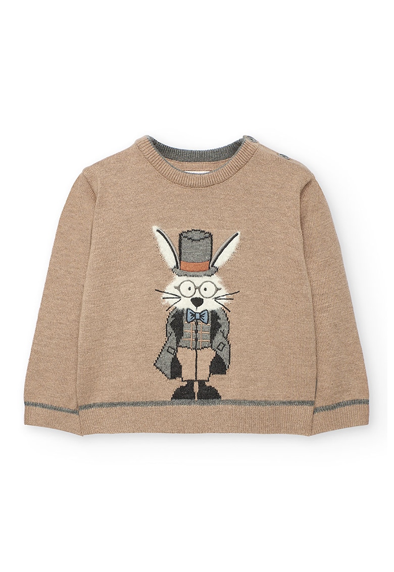 Pulover cu decolteu la baza gatului si model