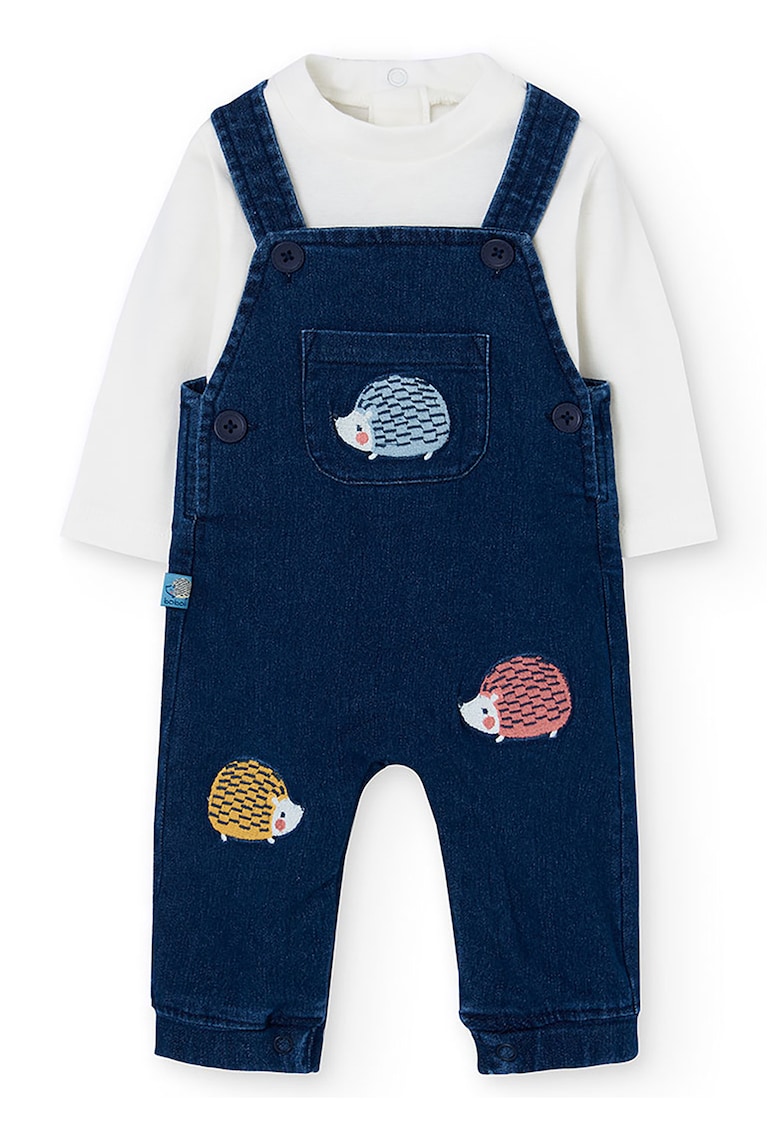 Set de salopeta si body din amestec de bumbac - 2 Piese