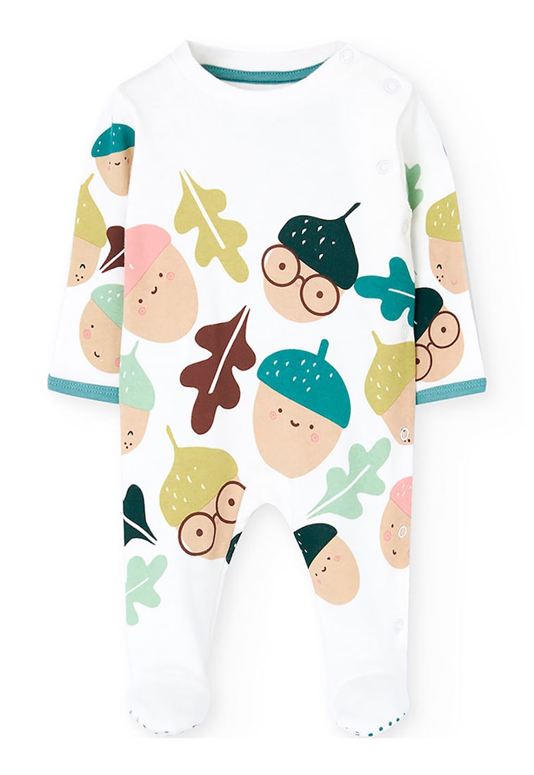 Salopeta cu botosei si imprimeu grafic Salopeta cu botosei si imprimeu grafic