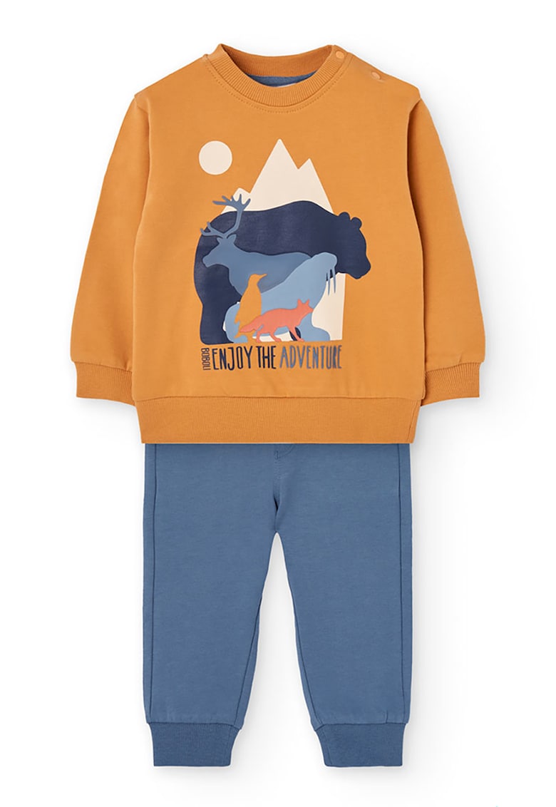 Set de pantaloni de trening si bluza de trening cu imprimeu - 2 Piese