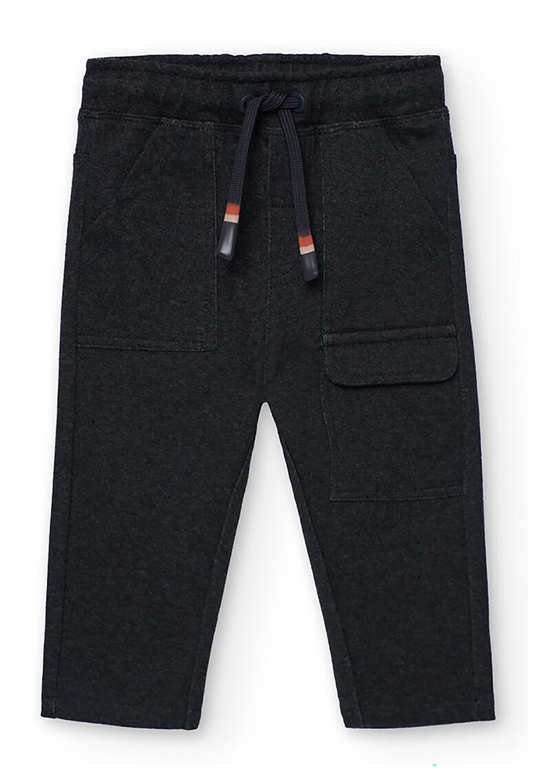 Pantaloni cargo cu snur - Negru stins