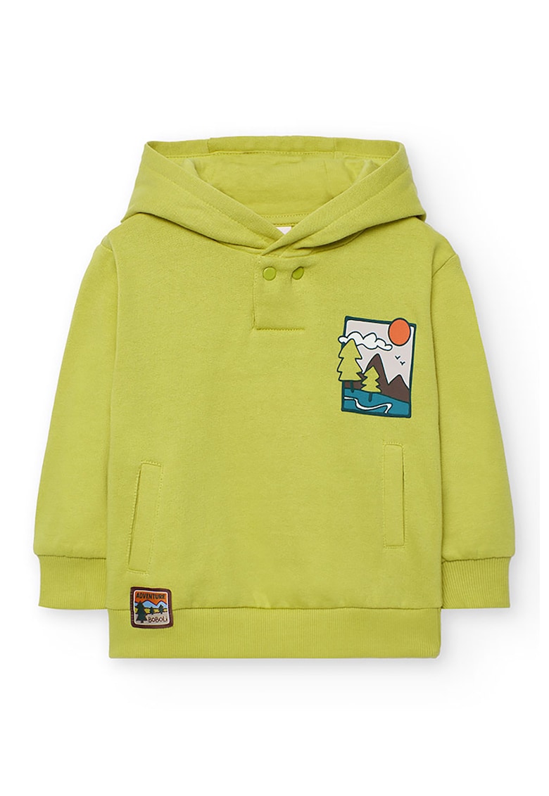 Hanorac cu buzunar kangaroo - Verde fistic