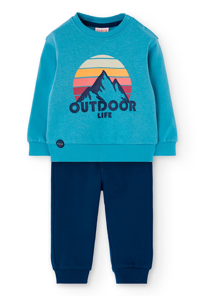 Set de pantaloni si bluza cu imprimeu - 2 Piese