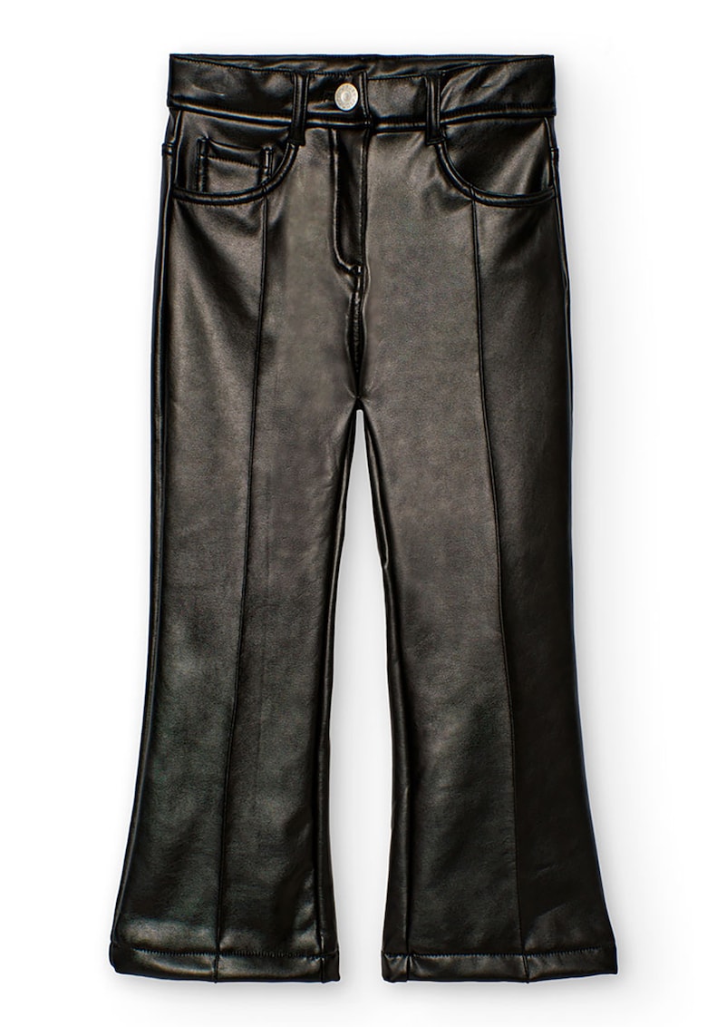 Pantaloni evazati din piele ecologica