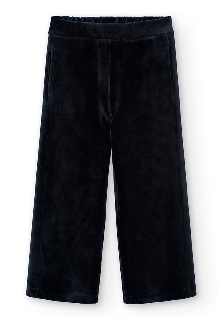 Pantaloni din reiat cu croiala ampla