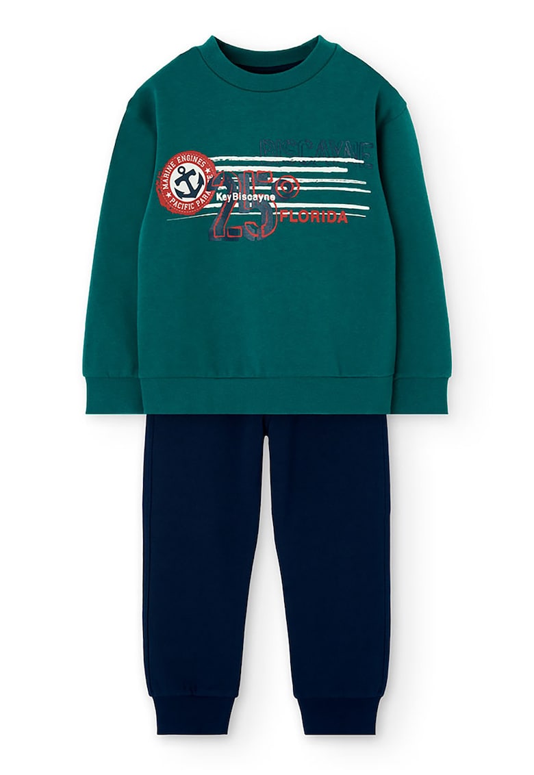 Set de bluza de trening cu imprimeu si pantaloni de trening cu model uni