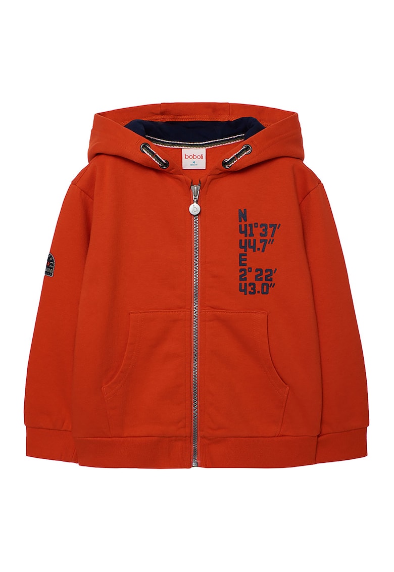 Hanorac cu buzunare oblice si fernoar