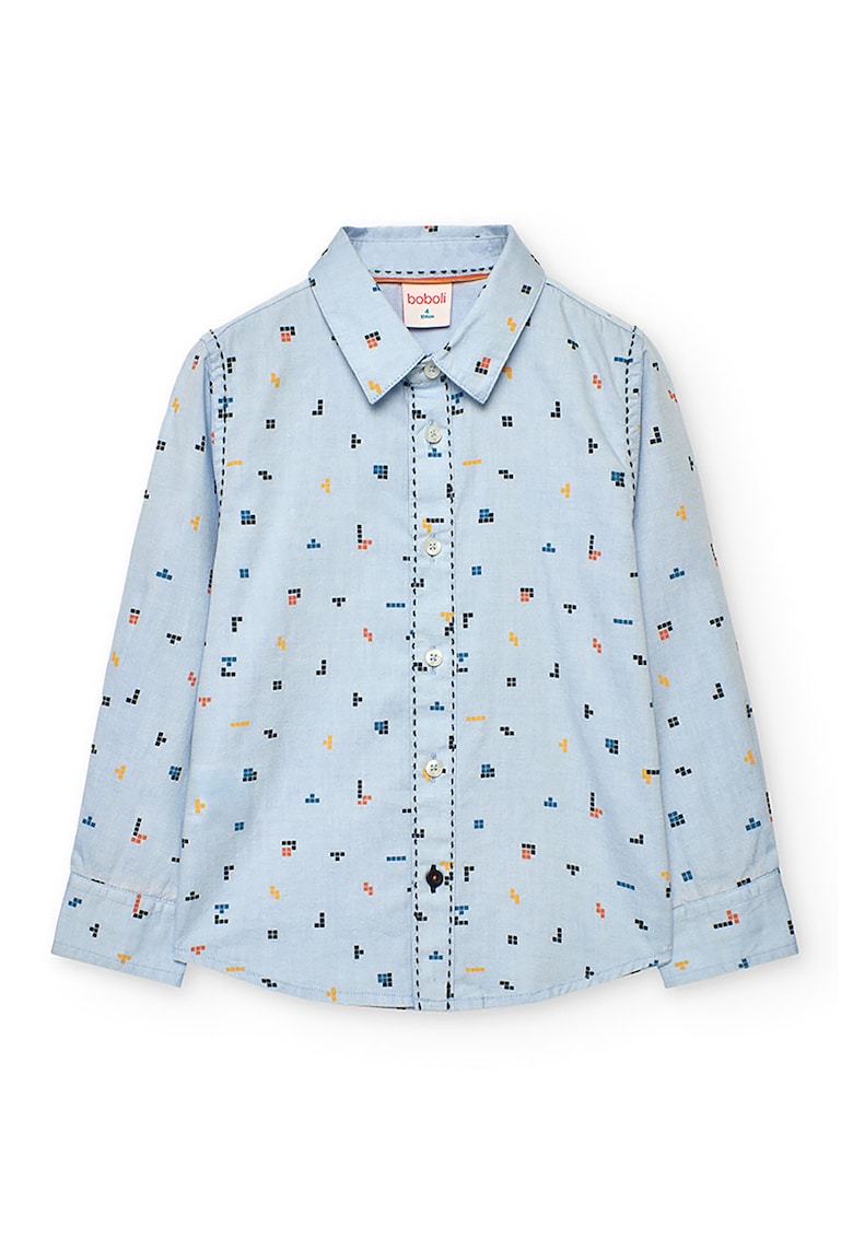 Camasa regular-fit din bumbac - Albastru deschis