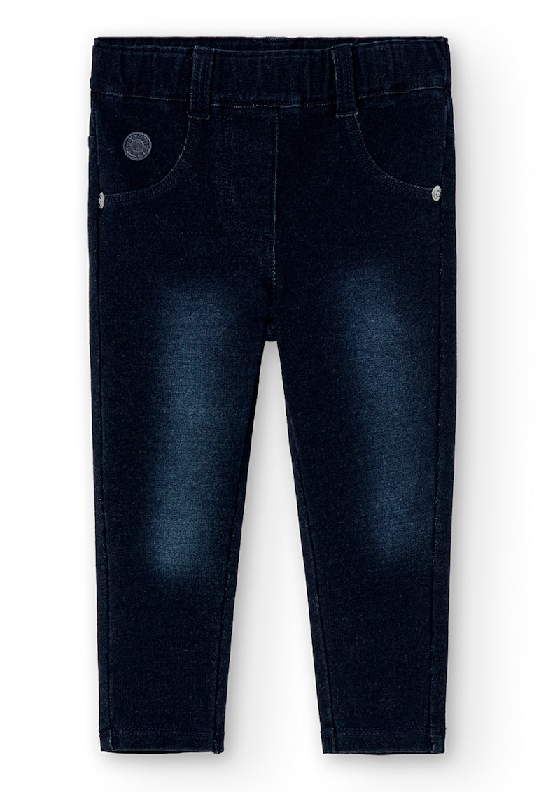 Blugi slim fit cu banda elastica in talie