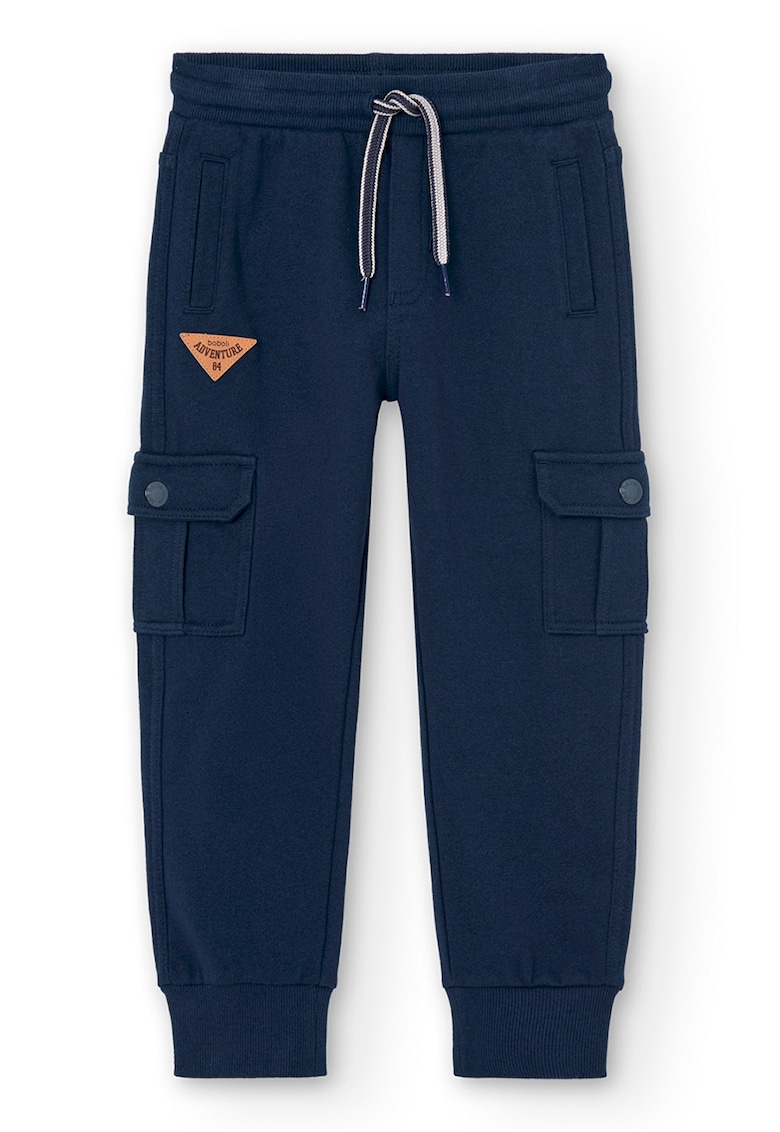 Pantaloni de trening din bumbac cu buzunare cargo