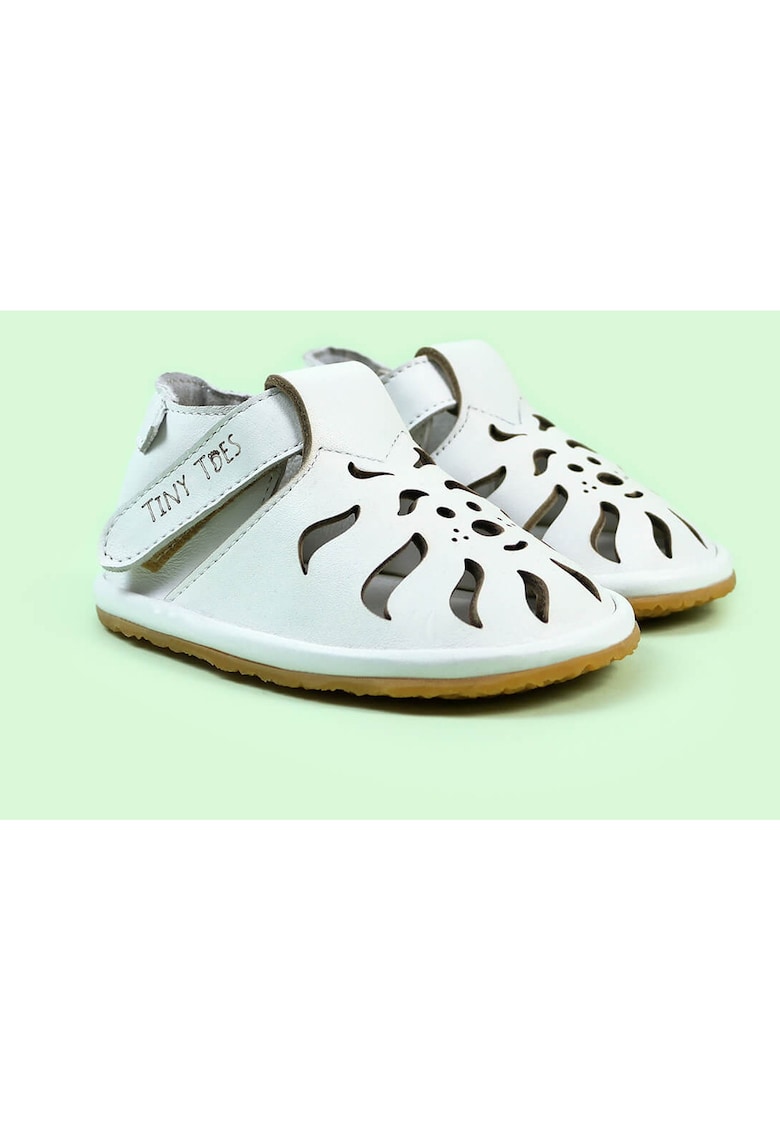 Sandale Barefoot din piele naturala - Kimba - Alb - Alb
