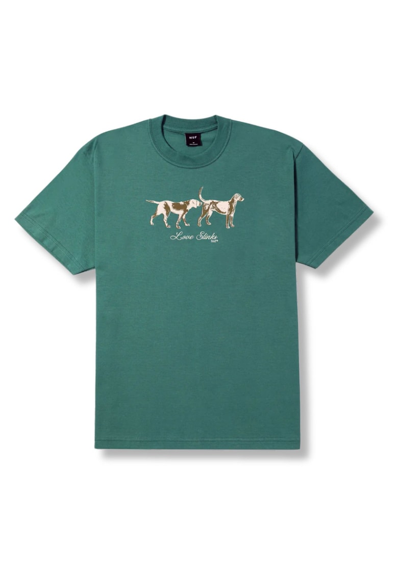 Camasa barbati  bumbac - verde pin - croiala regulata - imprimeu grafic