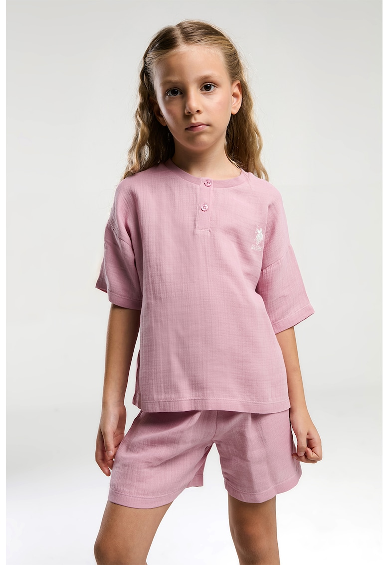 Set de tricou din bumbac si pantaloni scurti