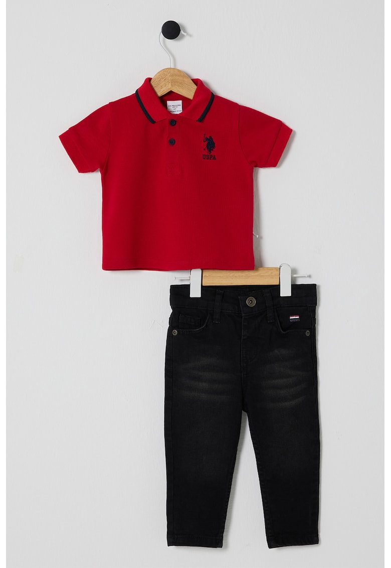 Set de tricou polo si blugi - 2 Piese
