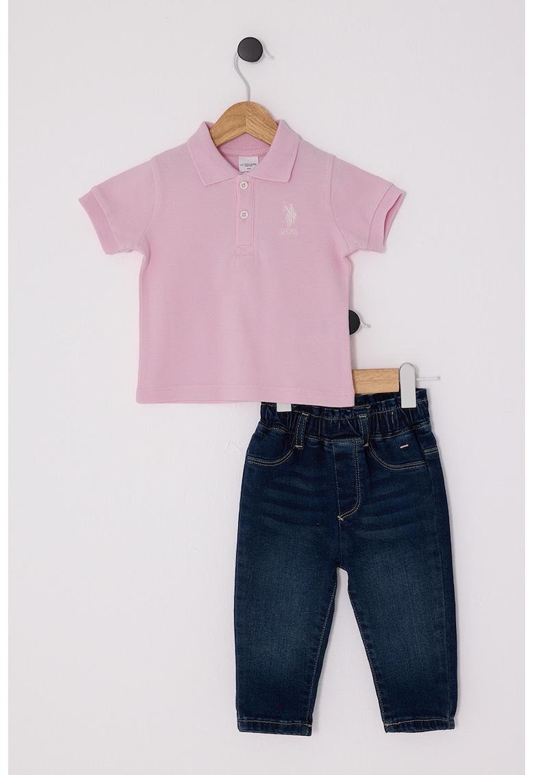 Set de tricou polo si blugi - 2 Piese