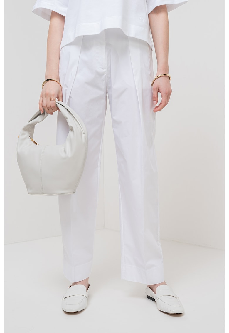 Pantaloni drepti din amestec de bumbac