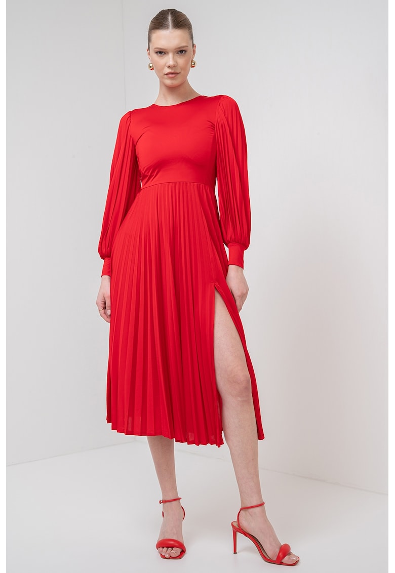 Rochie cu pliuri si maneci lungi Redy