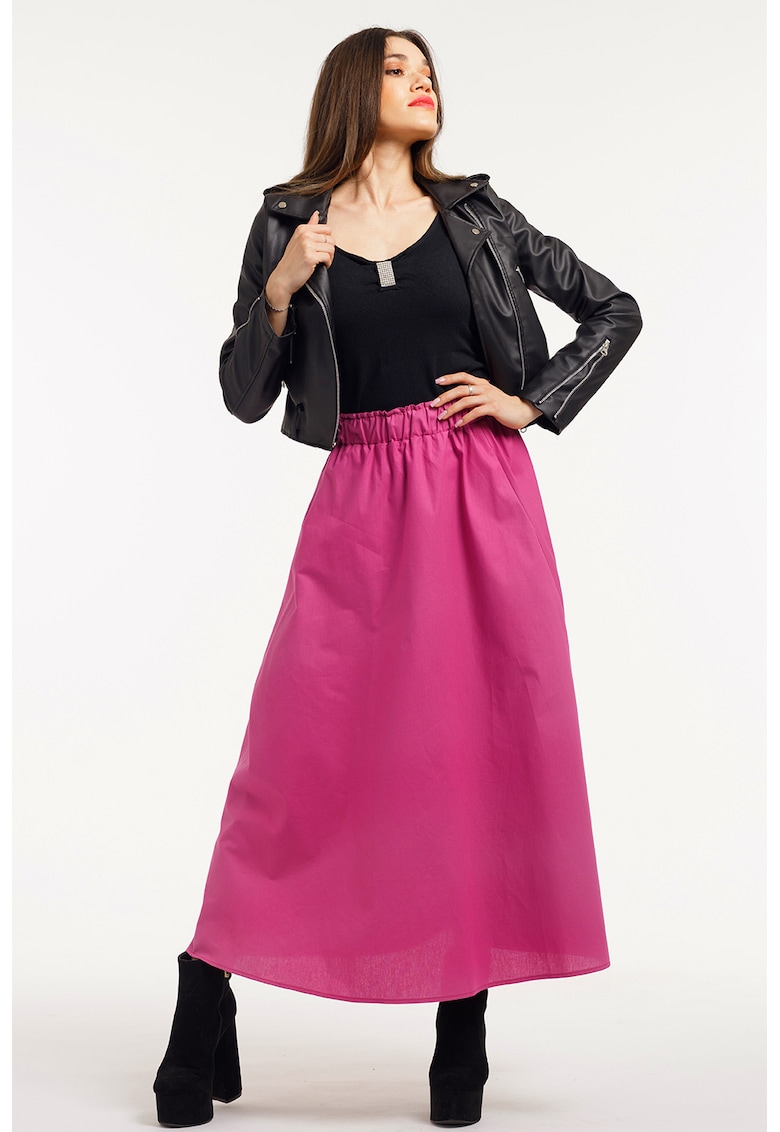 Fusta cu imprimeu si buzunare laterale Fusta cu imprimeu si buzunare laterale