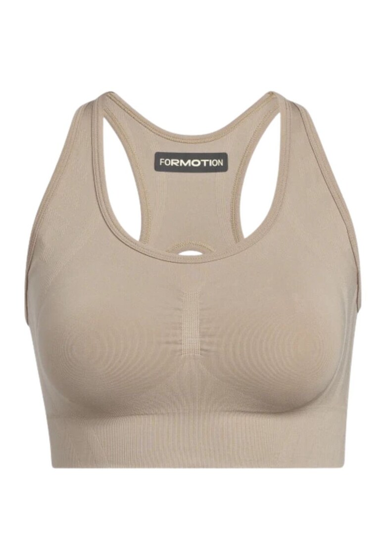 Bustiera sport  Performance - suport mediu - poliamida/elastan - maro -