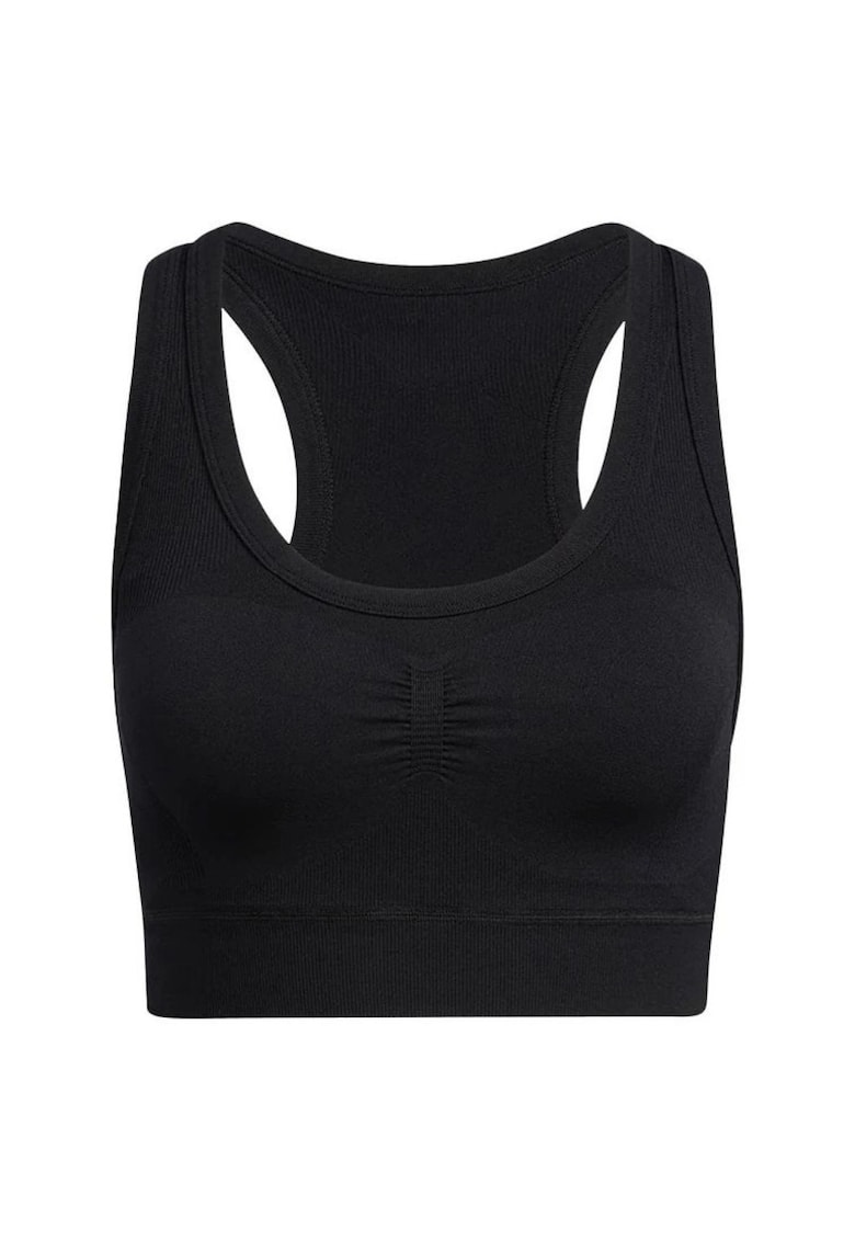 Bustiera sport  fara cusaturi - elastan/poliamida - negru -