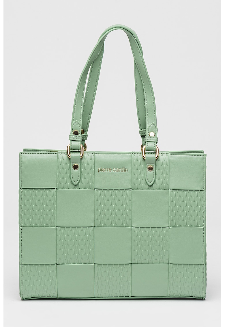 Geanta de umar cu logo metalic - Verde deschis