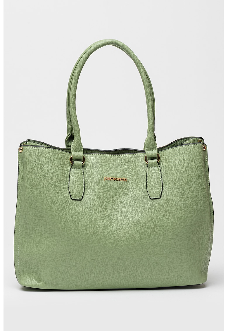 Geanta de mana cu logo metalic