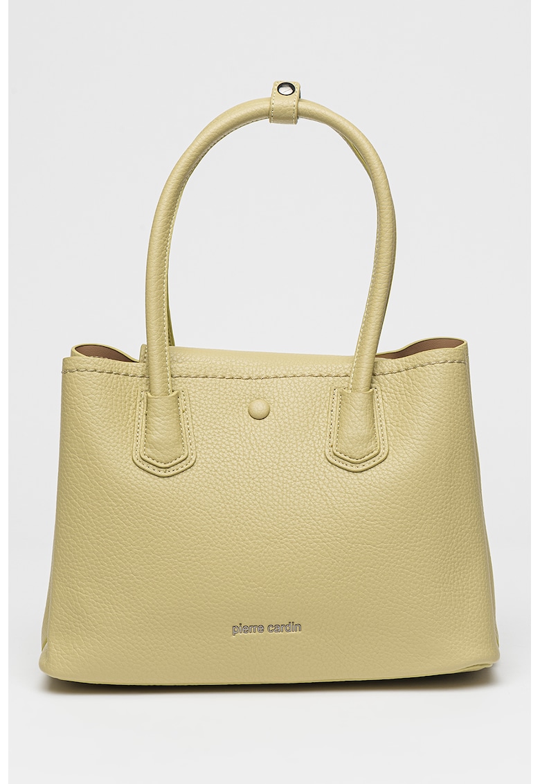 Geanta shopper de piele ecologica - Verde pal