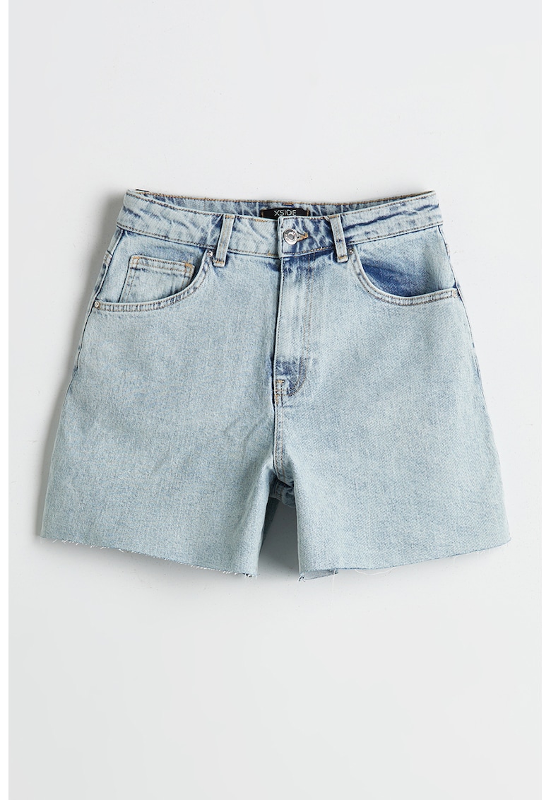 Pantaloni scurti din denim cu talie inalta