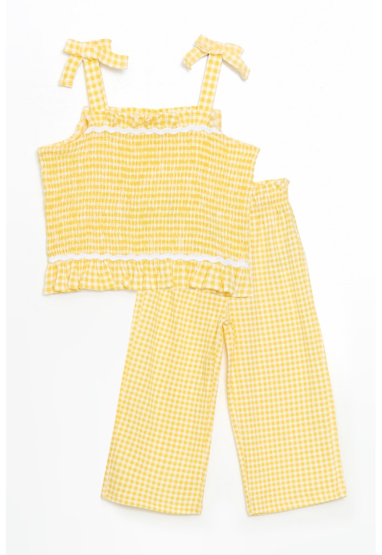 Set de top cu model si pantaloni