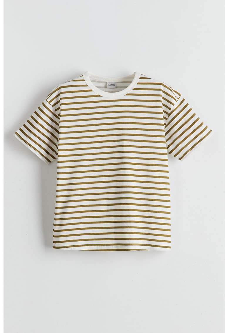 Tricou cu dungi si maneci cazute