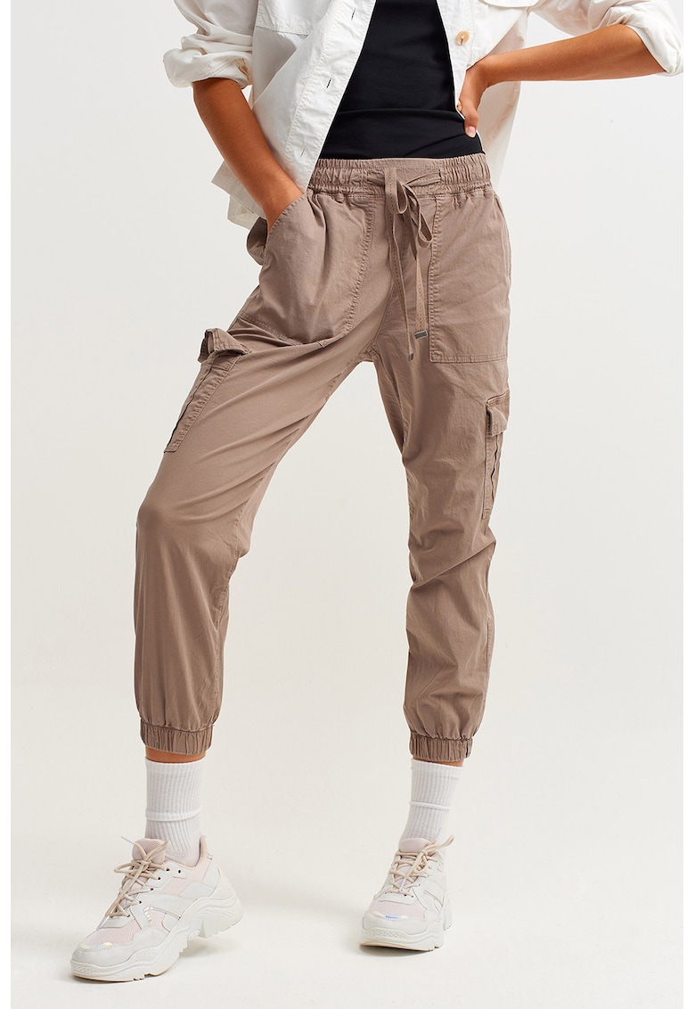 Pantaloni crop cargo