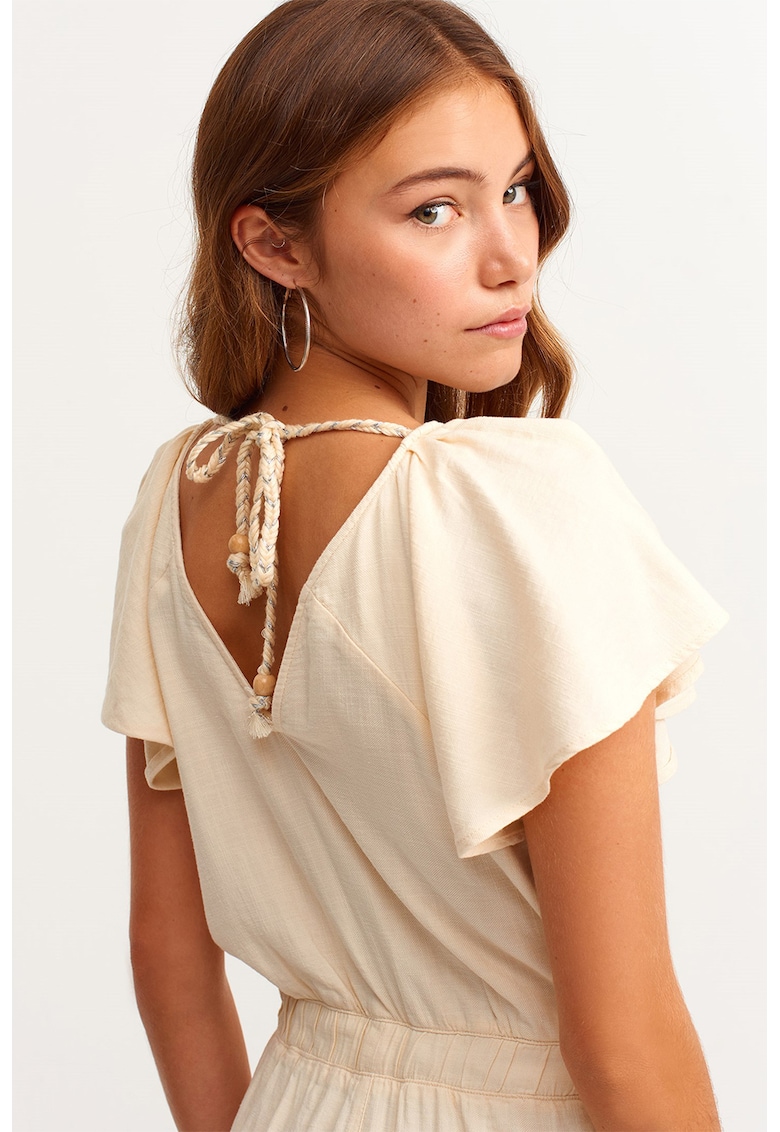 Salopeta capri cu talie elastica