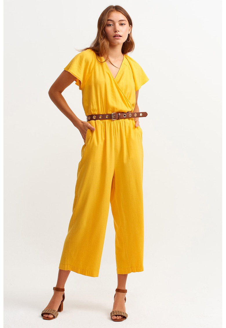 Salopeta capri cu talie elastica