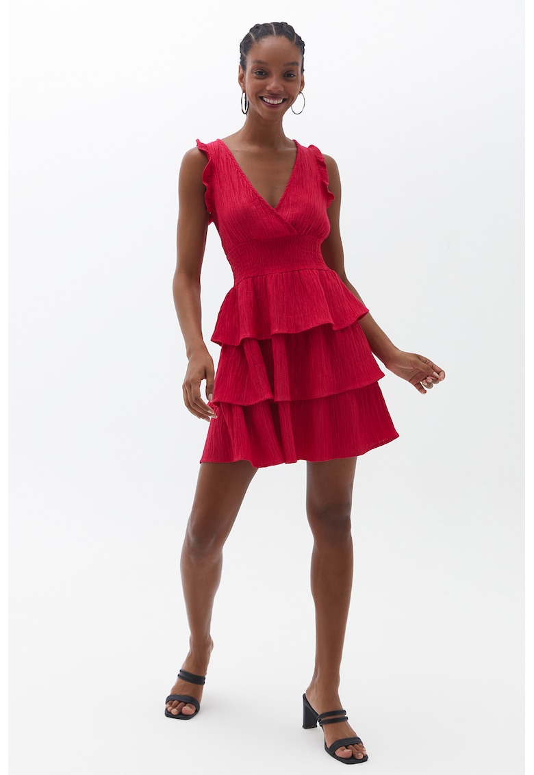 Rochie mini evazata Vilkatmini - Rosu