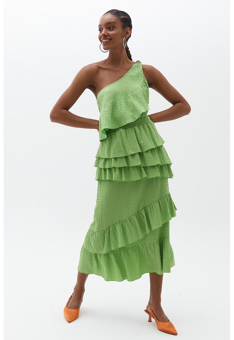 Fusta cu talie inalta si model stratificat Vipfirtek