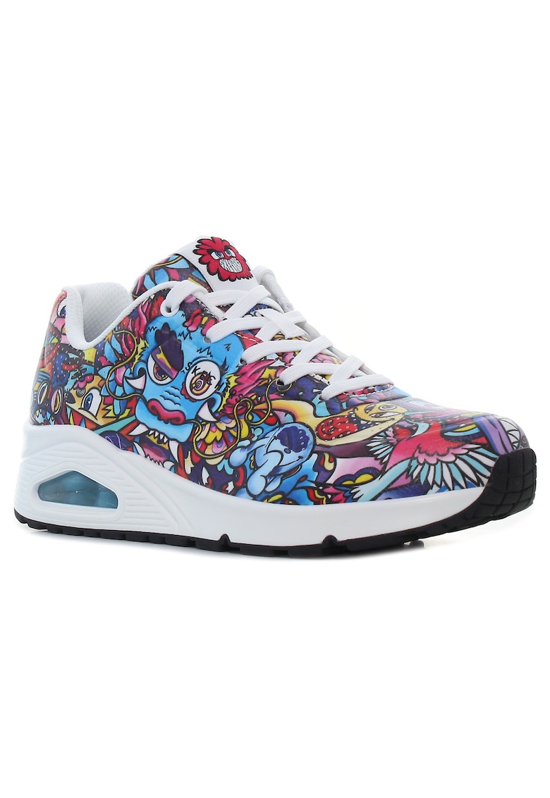 Pantofi sport Uno - Color Doodle pattern pentru femei Mărime: - Rosu