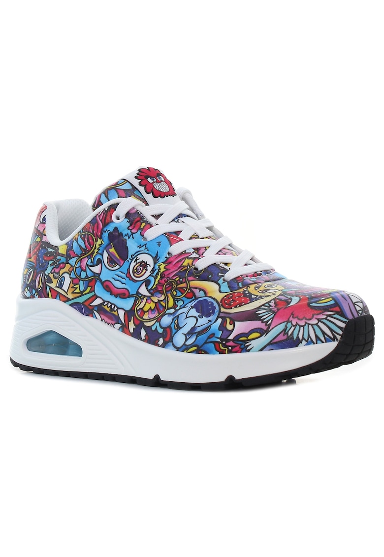 Pantofi sport Uno - Color Doodle pattern pentru femei Mărime: - Rosu
